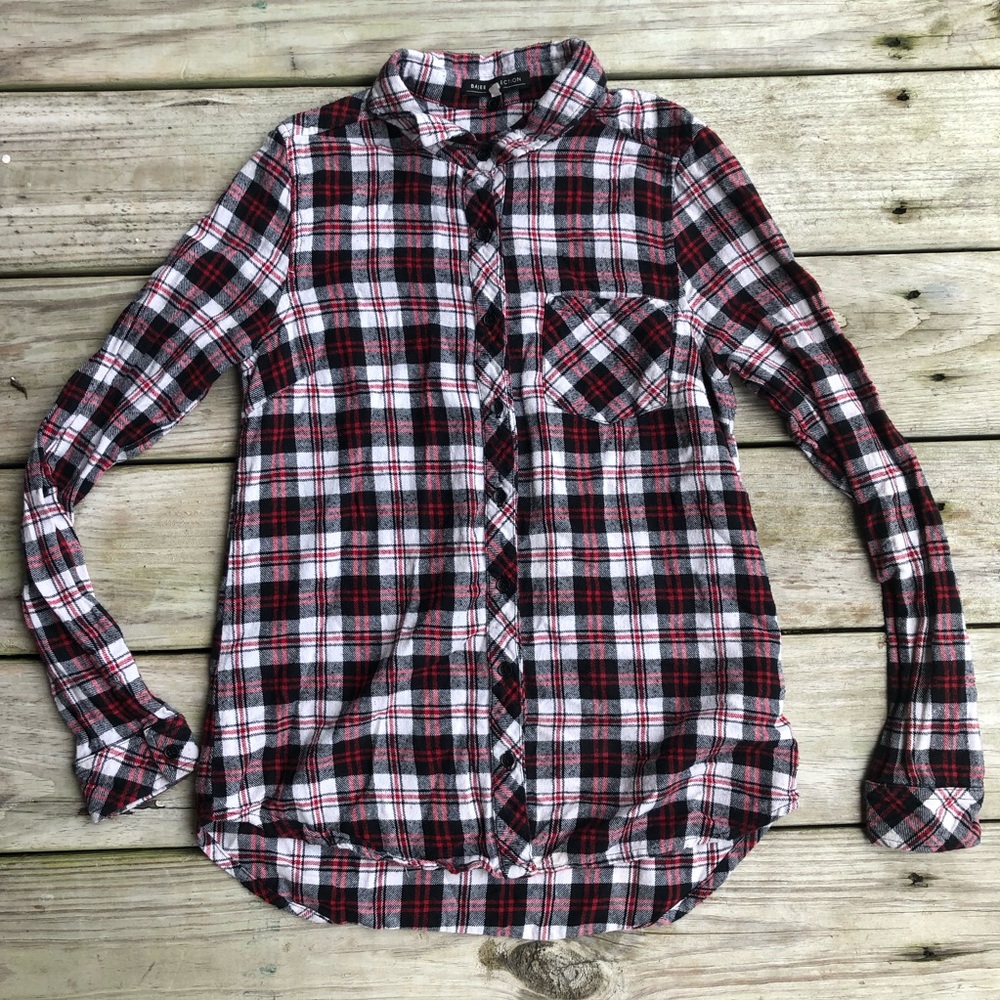 Bajee Collection Red & Black Button Up Flannel